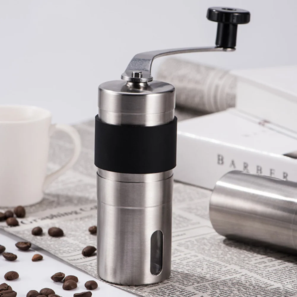 Ручная кофемолка из нержавеющей стали регулируемая мельница для кофейных зерен