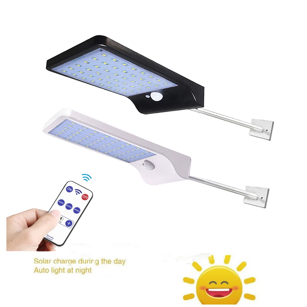 48 светодиодов уличный солнечный светильник датчик движения PIR садовый