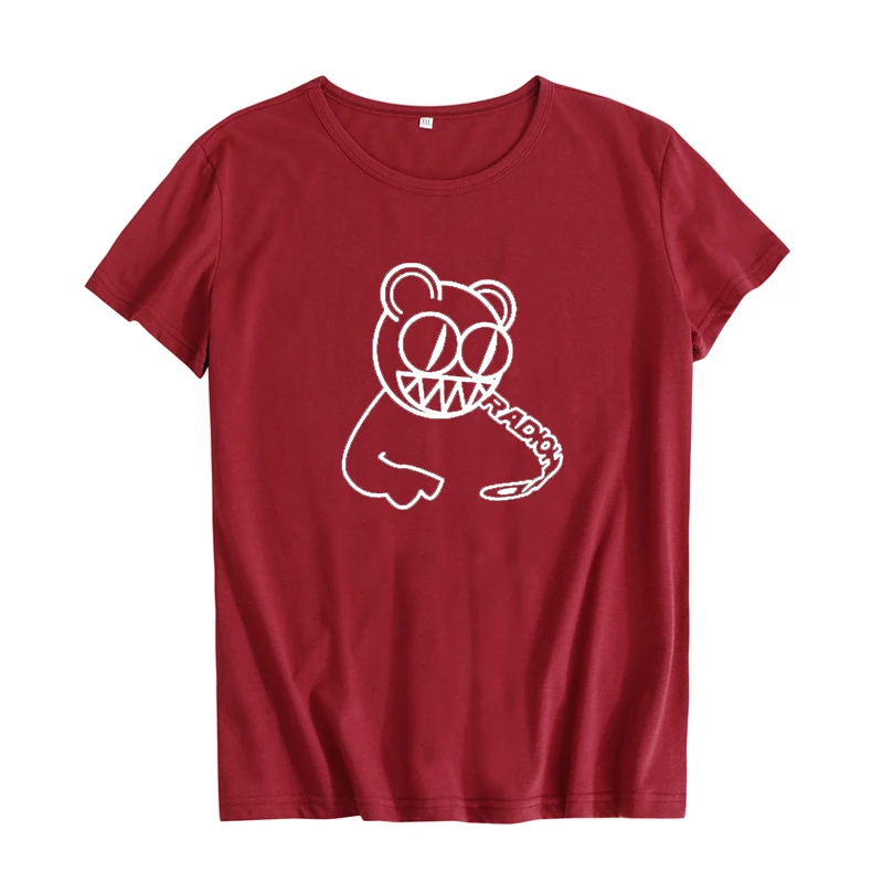 Женская футболка с короткими рукавами и принтом радиоголова Harajuku летняя