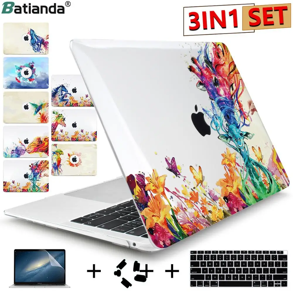 Batianda чехол для MacBook Air 11 13 дюймов A1932 и Pro retina 1" 15" Touch Bar PC ноутбук жесткий корпус Защитная кожа