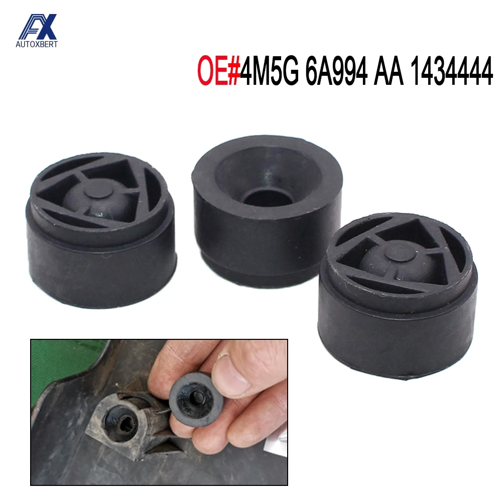3Pcs Engine Rubber Mounting Bush For Ford Focus II 2004 2011 OE#4M5G 6A994 AA 1434444 Protective Cover Under Guard Plate Rubber|Клипсы и
