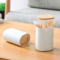 reusable toothpick holder automatic compact design convenient cotton swab toothpicks dispenser large capacity stand storage box