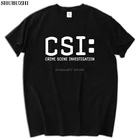 Футболка CSI по ТВ, с рисунком, для следствия, для полиции, модная, брендовая, мужская, новинка, сделай сам, высокое качество, sbz5225