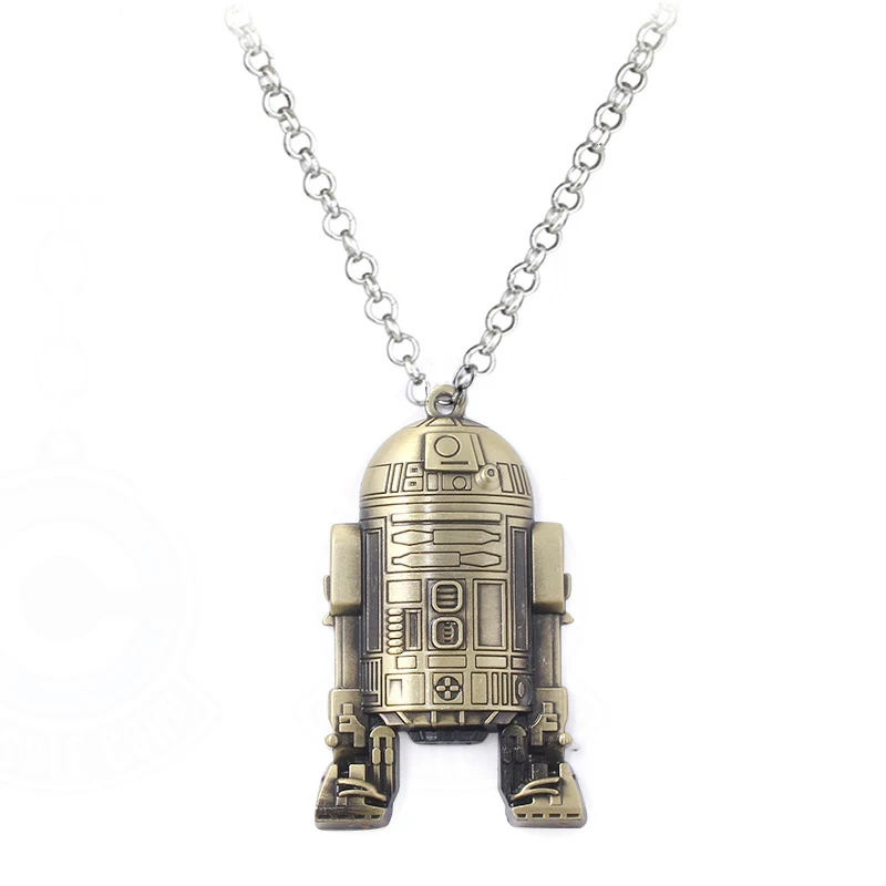 Космический корабль из «Звездных Войн» кулон ожерелье робот R2D2 Хан Solo колье поддержка прямой доставки - Окраска металла: N2