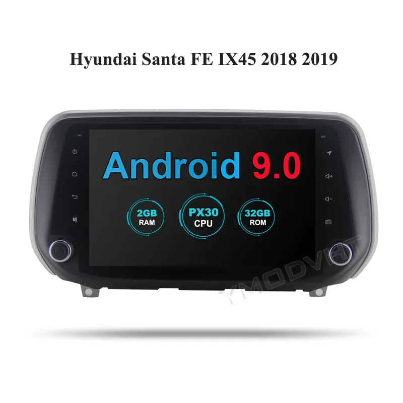 Автомагнитола YMODVHT 9 дюймов 4 Гб + 64 ГБ Android 0 для Hyundai Santa FE IX 45 2018 2019 Tucson 35 GPS навигация