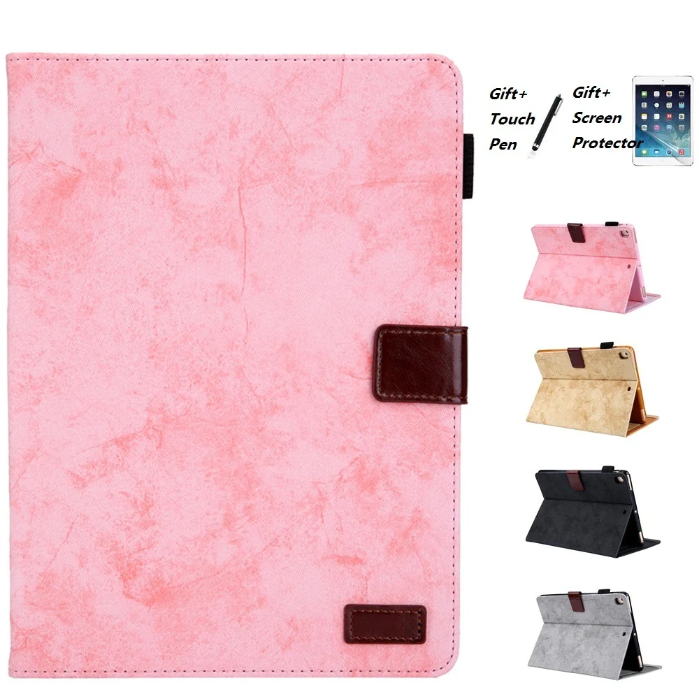 Однотонный деловой стильный смарт чехол из искусственной кожи с функцией