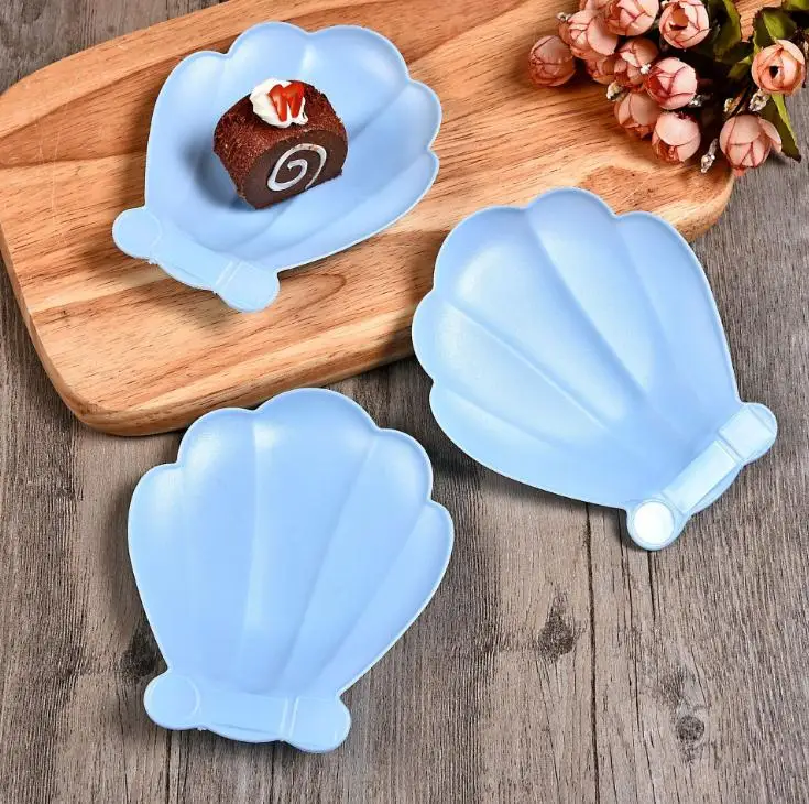 Одноразовая пластиковая посуда в форме ракушки столовая оптовая продажа закуски