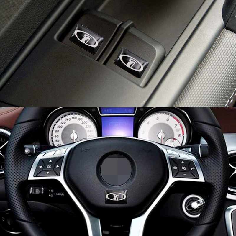

10 PCS Car steering wheel 3D small badge sticker for Ladina Nikki Kalina Priora Granta Largus Vaz Samara 2110 car styling
