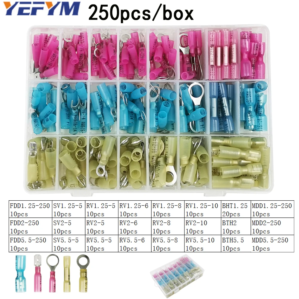 

Box Heat Shrink Connectors Waterproof Solder Wire Connectors & Heat Shrink Butt Crimp Connectors - Electrical Connectors