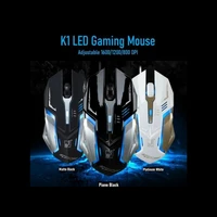 gaming mouse led breathing fire 4 button silent usb wired 1600 dpi for laptop pc