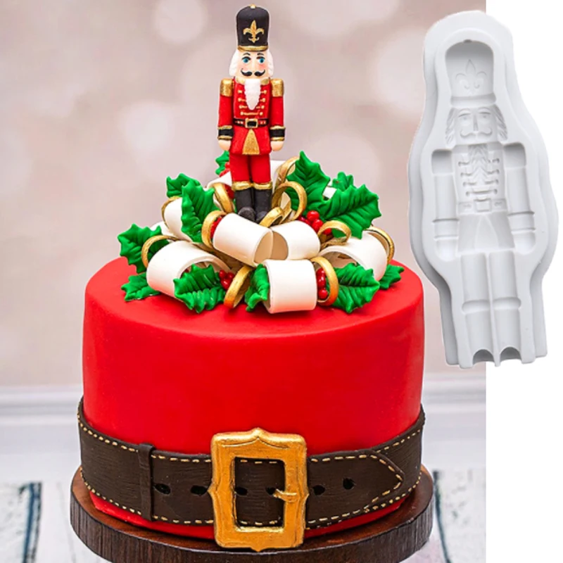 Щелкунчик солдата формы помадки торты инструменты для украшения силиконовые