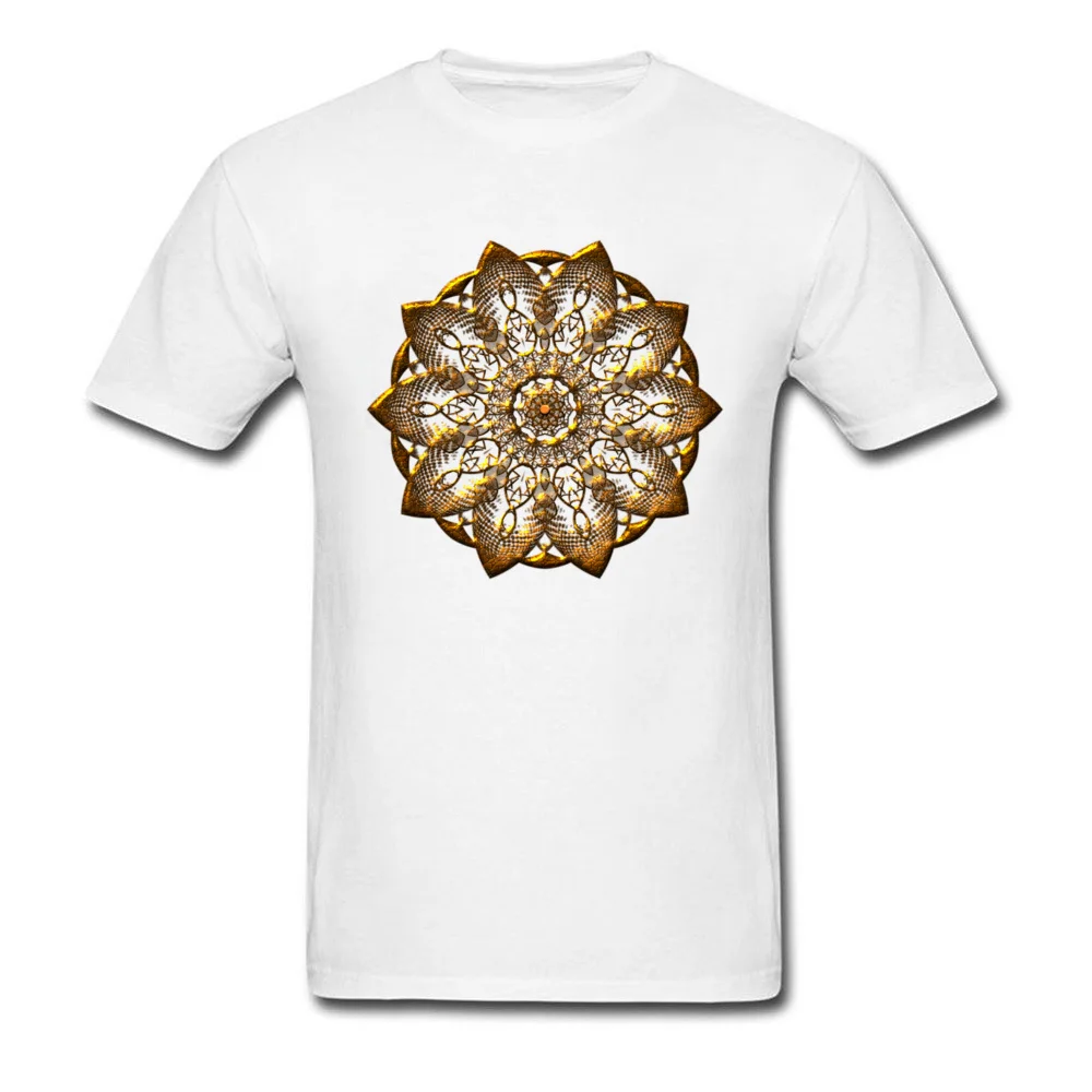2018 Модная Золотая мандала дизайнерская футболка с художественным принтом