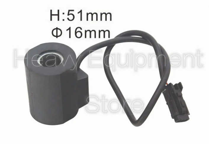 Соленоидный клапан 24В подходит для Hyundai R210-5 R220-5 H:51 мм D:16 Высокое качество |