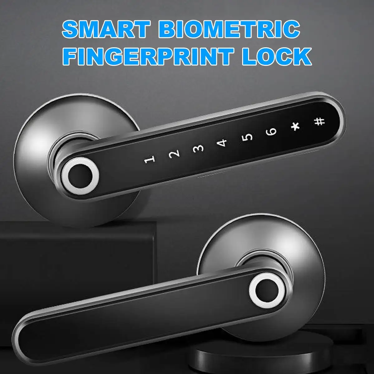 

Умный биометрический дверной замок со сканером отпечатков пальцев, Bluetooth, телефон с кодом, приложение для телефона, динамический код, разбло...