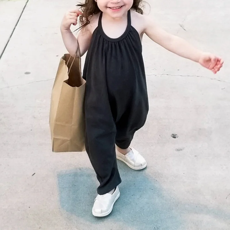 Детский хлопковый комбинезон LILIGIRL без рукавов летний детский для девочек