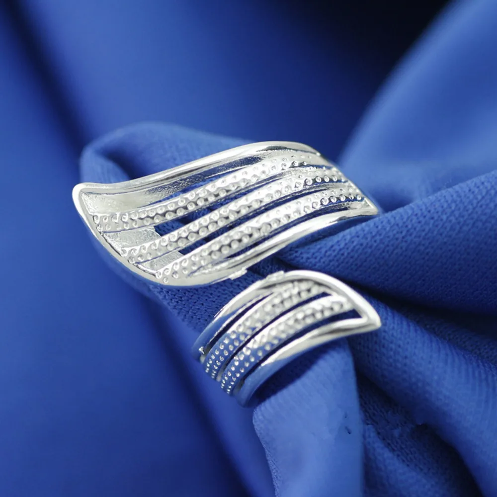 Женское кольцо из серебра 925 пробы с открытым крылом|ring size for men|ring silver sterlingring gas |