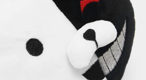 Косплей Монокума плюшевые домашние тапочки Danganronpa Цвет черный белый |