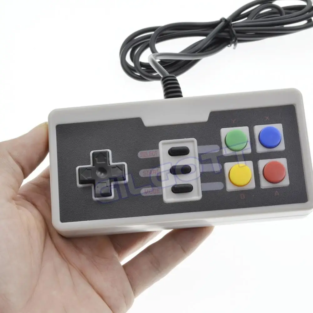 Фото Проводной игровой USB-контроллер геймпад NES FC для ПК ноутбука телевизора Windows Mac Linux Проводной игровой USB-контроллер геймпад NES FC для ПК ноутбука телевизора Windows Mac Linux