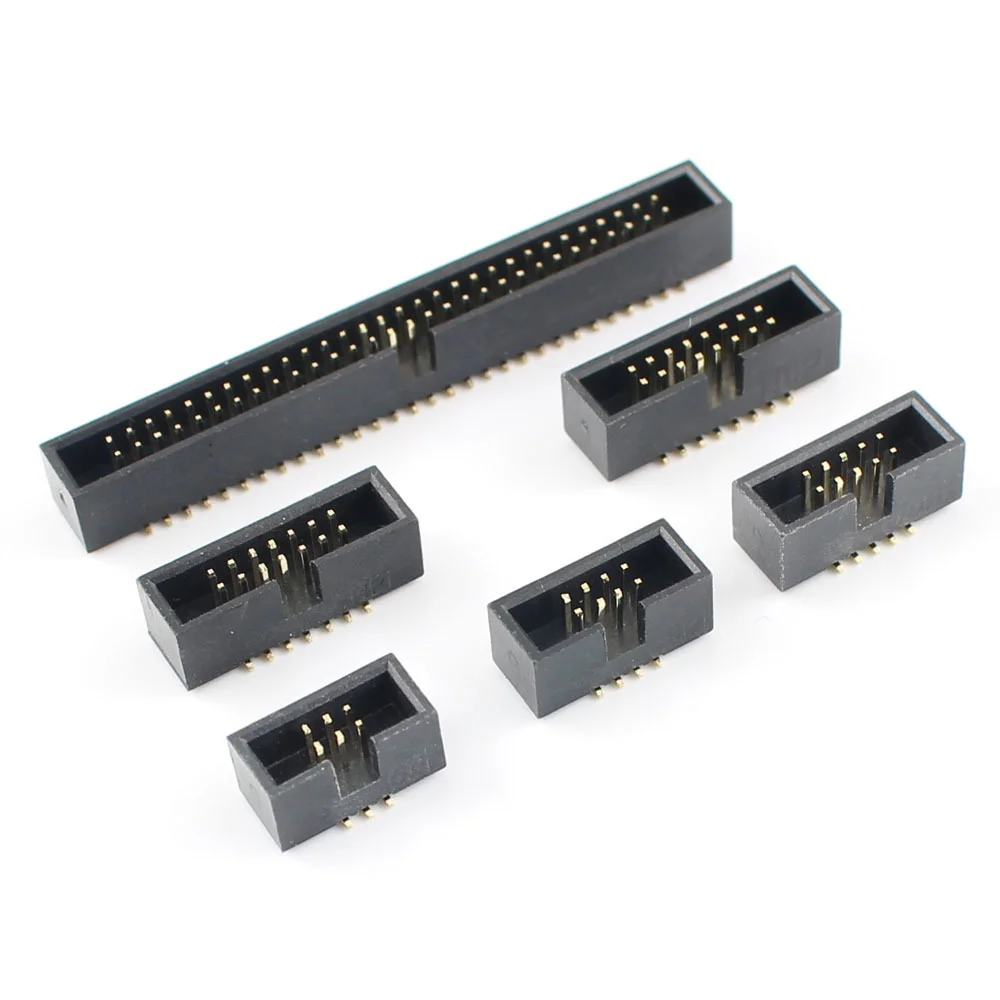 10 шт. 1 27 мм Шаг 6 8 14 16 20 26 30 34 40 50 60 Pin SMT SMD Штекерный корпус IDC разъем|Соединители| |