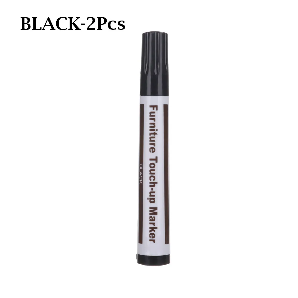 BLACK-2Pcs 2/3/12/17 шт Ремонтный комплект Ручка патч Красящие Ручки Маркеры наполнитель палочки с защитой от царапин исправить воск восстановить задний фон с изображением деревянного пола патч Красящие ручки - Цвет: BLACK-2Pcs