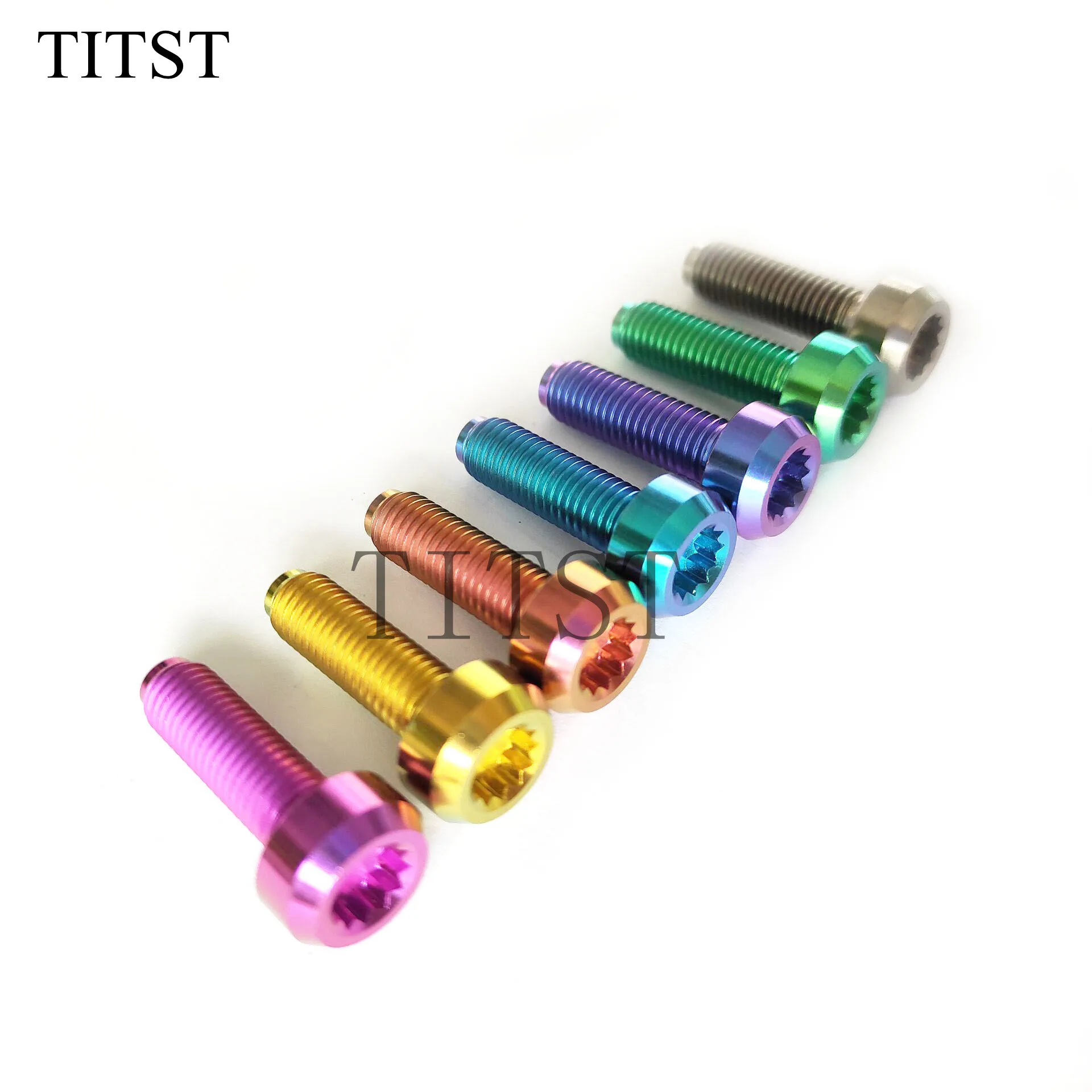 Титановые болты с разделенным ободом TITST M7x1.0x24.5mm BBS (один комплект = 10 шт.) |