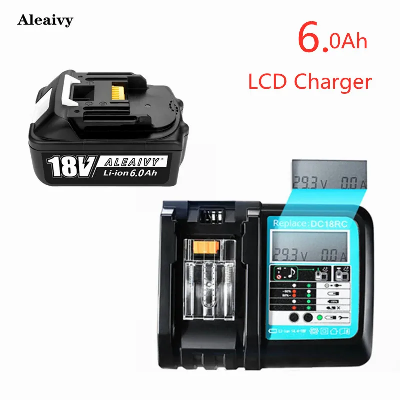 Аккумуляторная батарея Makita литий-ионная 18 в 6000 мАч 6 Ач BL1840 BL1850 BL1830 BL1860 LXT400 с