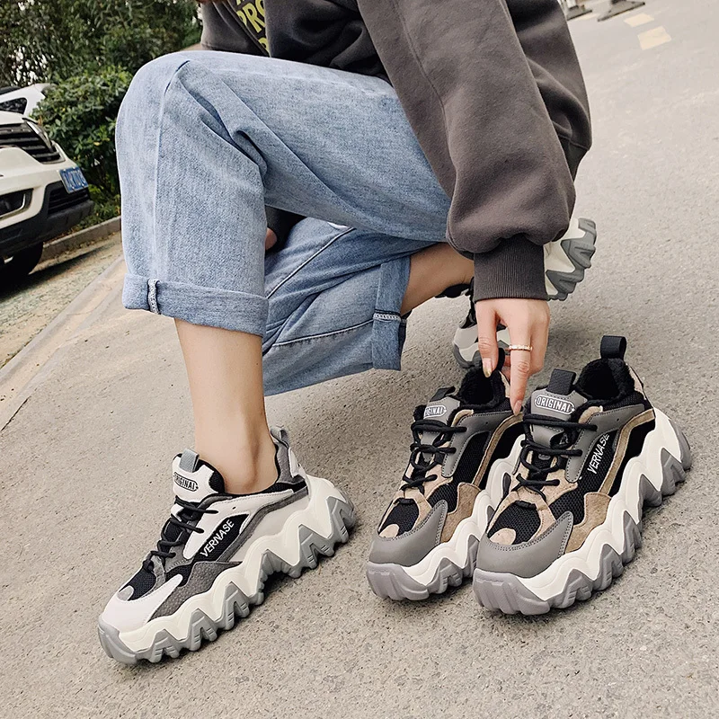 Зимняя теплая женская обувь кроссовки Zapatos De Mujer женские дизайнерские