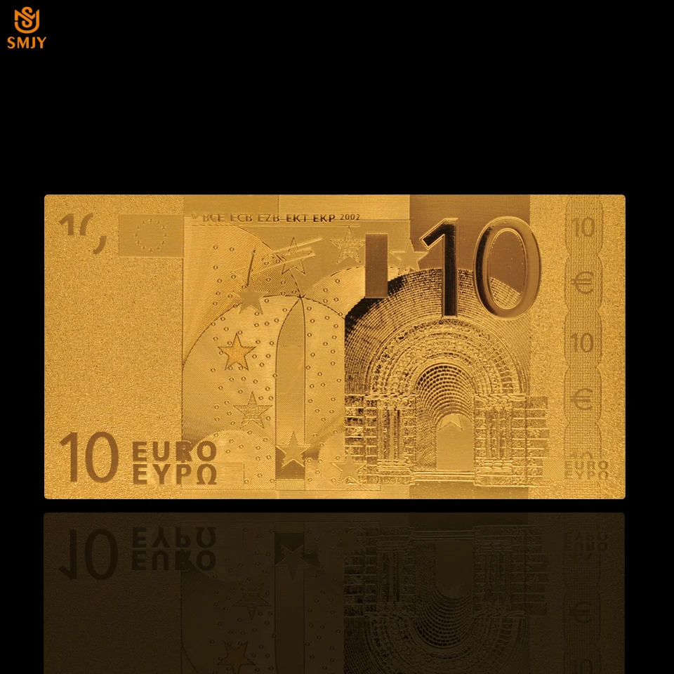 Водонепроницаемая и антикоррозивная Европейская Золотая банкнота 10 европейских