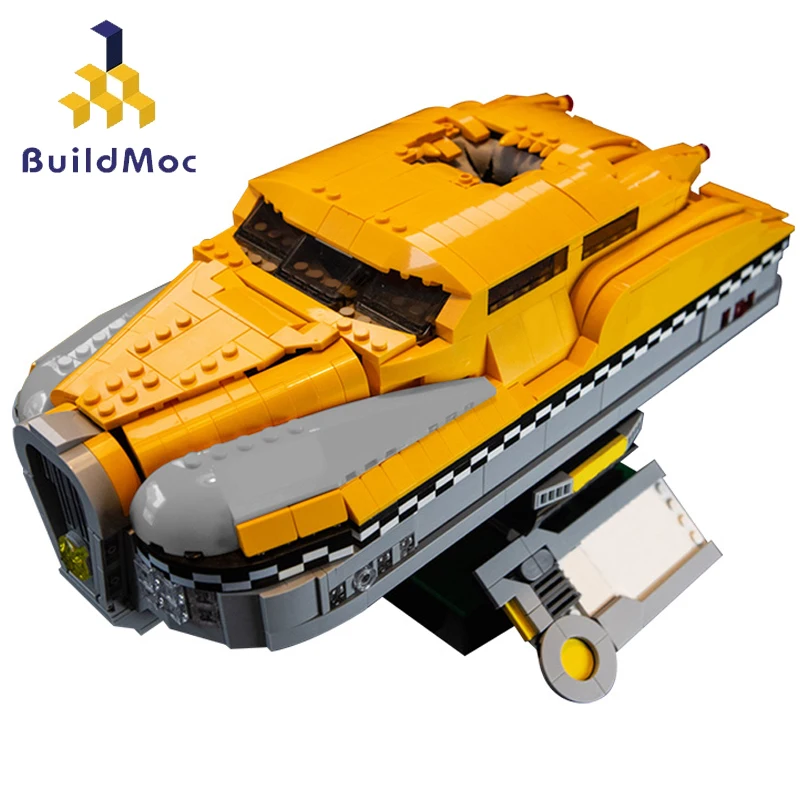 

Buildmoc Classic Sci-Fi Movie 5th Element Flying Taxi MOC-24874 City Car of the Future Technical Model Building Blocks Toys Gift