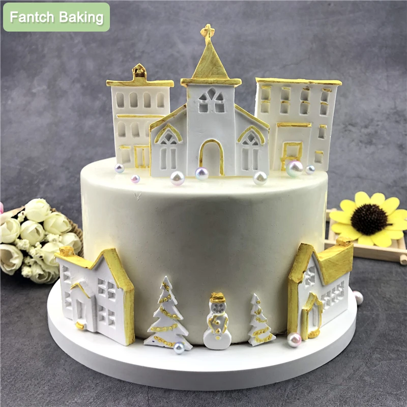 

Christmas Gingerbread House Silicone Mold Fondant Mould Cake Decorating Tools Chocolate, Gumpaste, Sugarcraft, Kitchen Gadgets