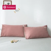 sondeson women 100 cotton pink pillowcase healthy color printed pillow case for women men kids 2pcs home texitile free shipping