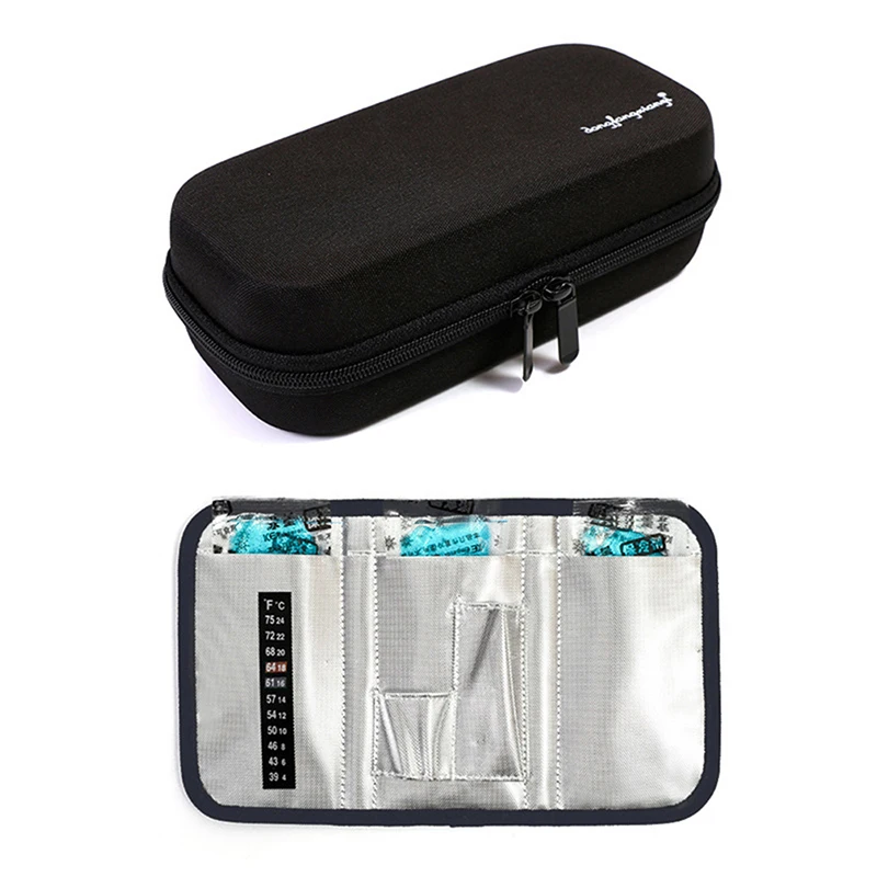 

EVA Insulin Pen Case Cooling Storage Protector Bag Medical Cooler Travel Pocket Packs Pouch Drug Freezer Box For Diabetes People