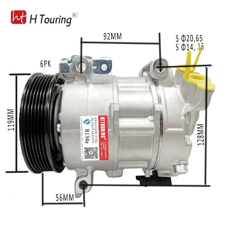 

6SEL16C AC compressor for CITROEN C4 PEUGEOT 308 447150-1740 9659875480 9676443980 9676862380 4471501740 447150-1730