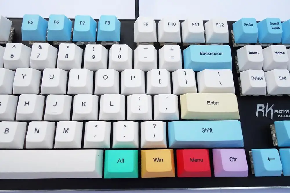 NPKC мелки колпачки для ключей сублимированные пустые толстые клавиши PBT вишневый