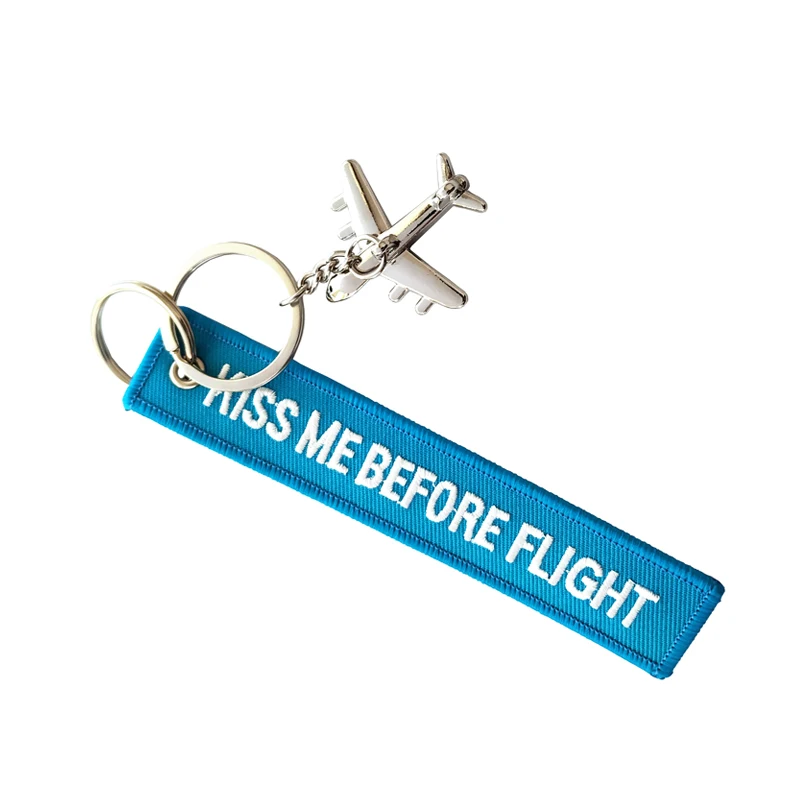 Цепочка для ключей с металлическим самолетом Kiss Me Before Flight цепочка подвеской