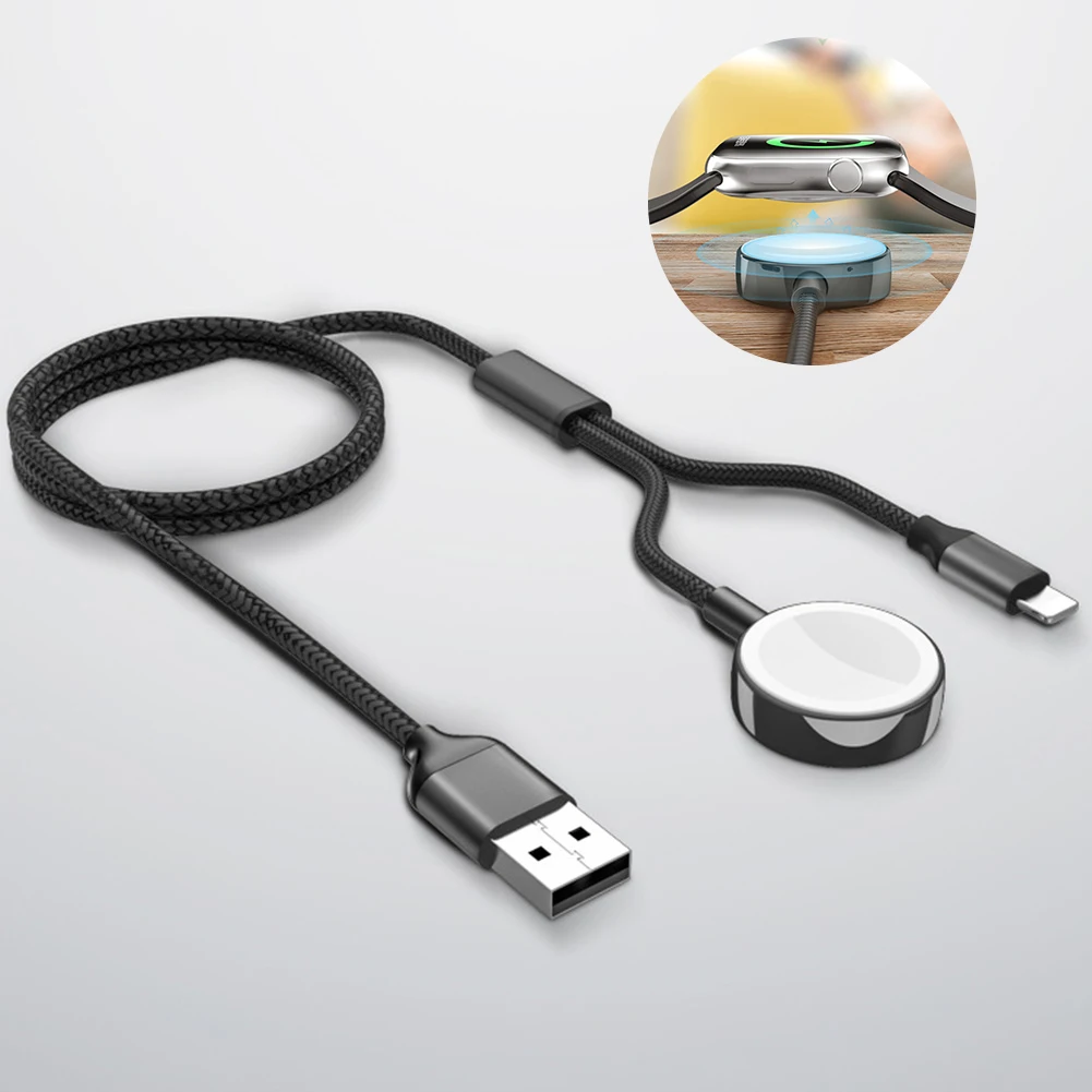 Магнитное Беспроводное зарядное устройство для Apple Watch 5 4 3 2 1 м USB кабель передачи