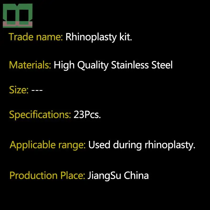 Набор для носовой ножницы из нержавеющей стали ринопластики хирургические