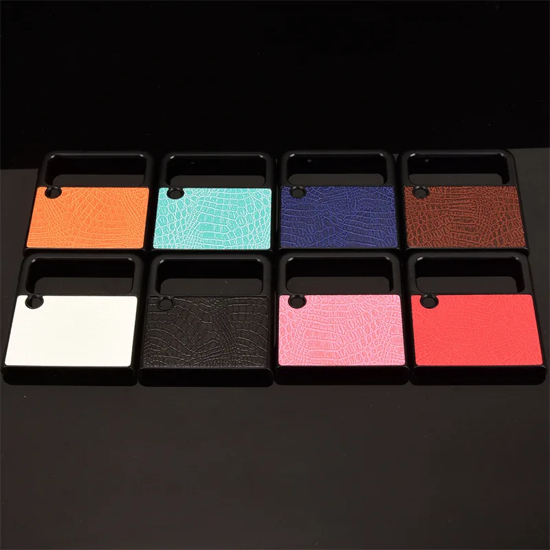 Crocodile pattern case for Samsung Galaxy Z Flip 3 5G Cover Anti-knock luxury PC Cases for Flip3 5G
