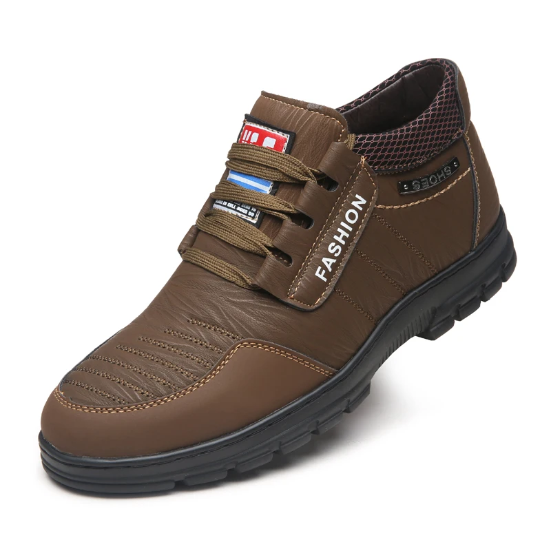 

New Men Shoes Leather Breathable Spring Autumn Casual Shoes Outdoor Non Slip Men Sneakers