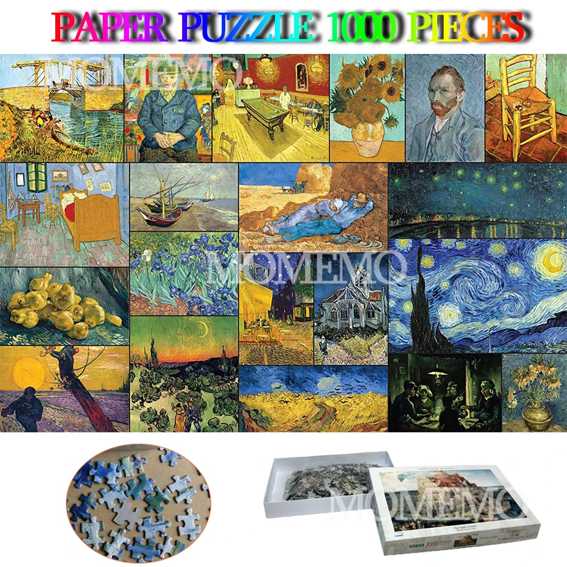 Картина из бумаги Ван Гога коллекция картин пазл 1000 штук для взрослых и детей