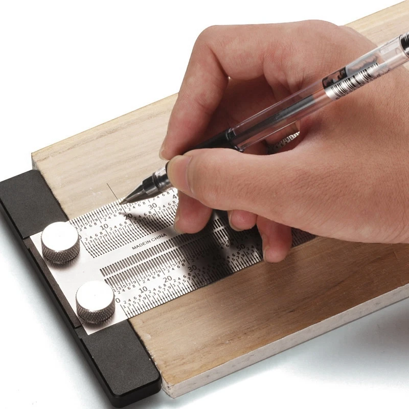 

High-Precision T Square Ruler Stainless Steel T Type Hole Ruler for Woodworking Marking Scribing Line Ruler