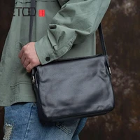aetoo first layer cowhide messenger bag leather mens shoulder bag simple casual fashion mens bag