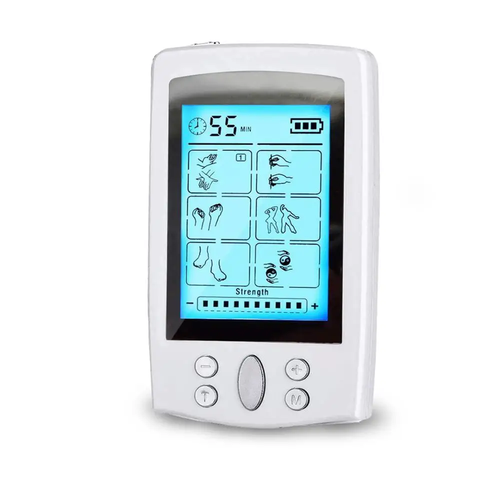 

16 Modes TENS Unit Shockwave Therapy Machine Dual Electrical Muscle Stimulation Massager Pulse Low Frequency Physiotherapy