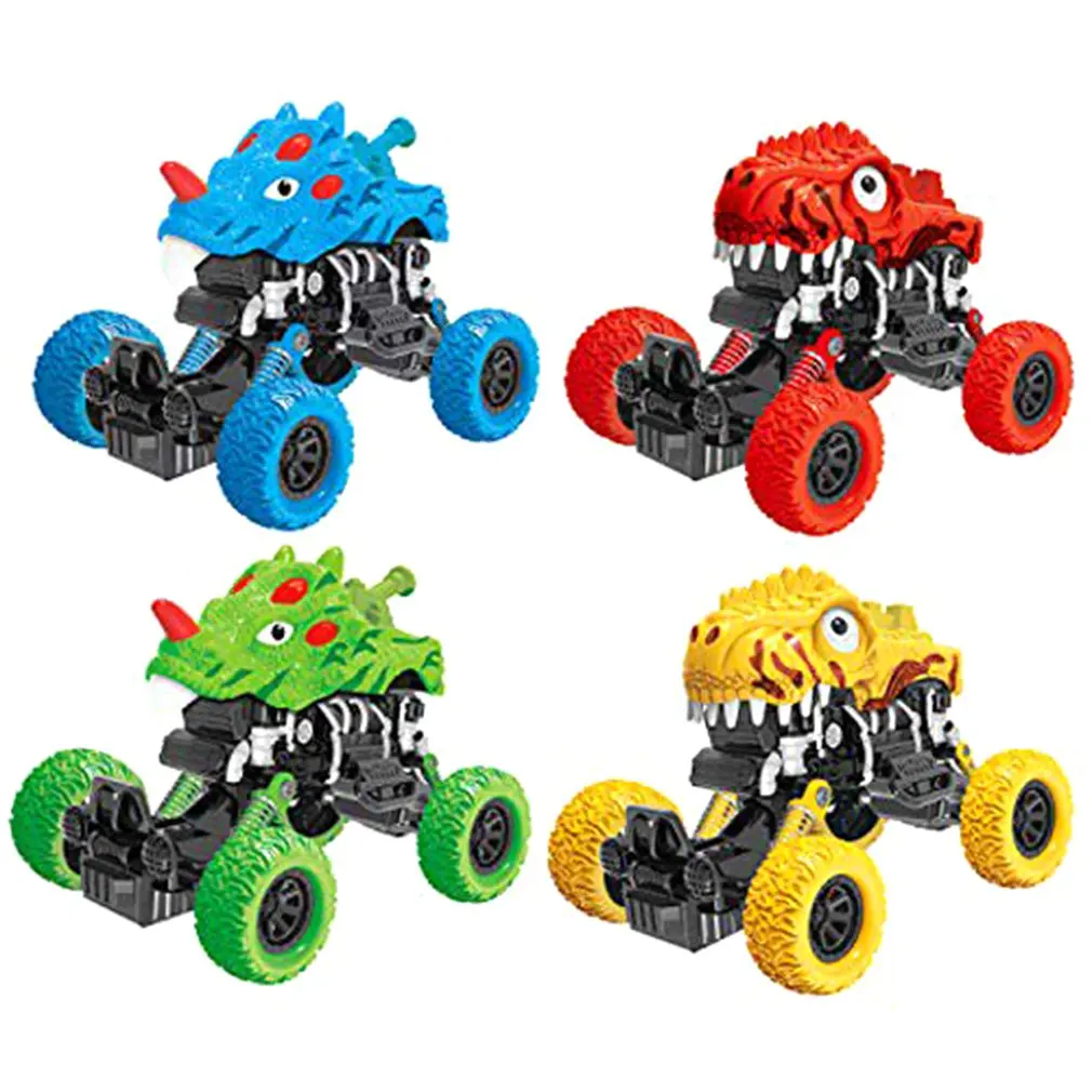 

4Pcs / Set Kids Cars Toys Monster Truck Inertia Friction Power Dinosaur Vehicles Baby Boys Super Cars Truck Children Toys