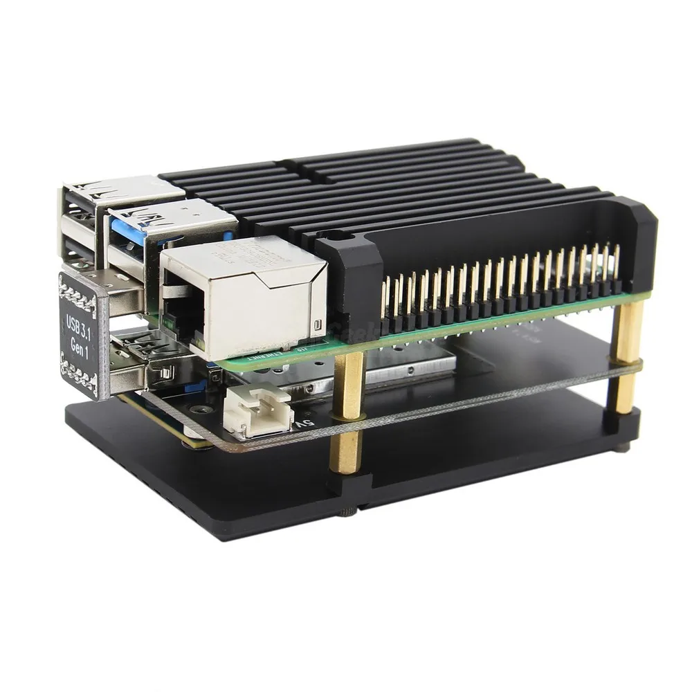Плата расширения Raspberry pi X855 V1.3 mSATA SSD чехол для Pi 4 Model B ( 4B)|Демонстрационные стенды|