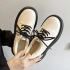 Женские ботинки на толстой подошве, Осенние британские студенческие оксфорды, универсальная повседневная обувь на платформе с круглым носком и шнуровкой, Женская Классическая обувь