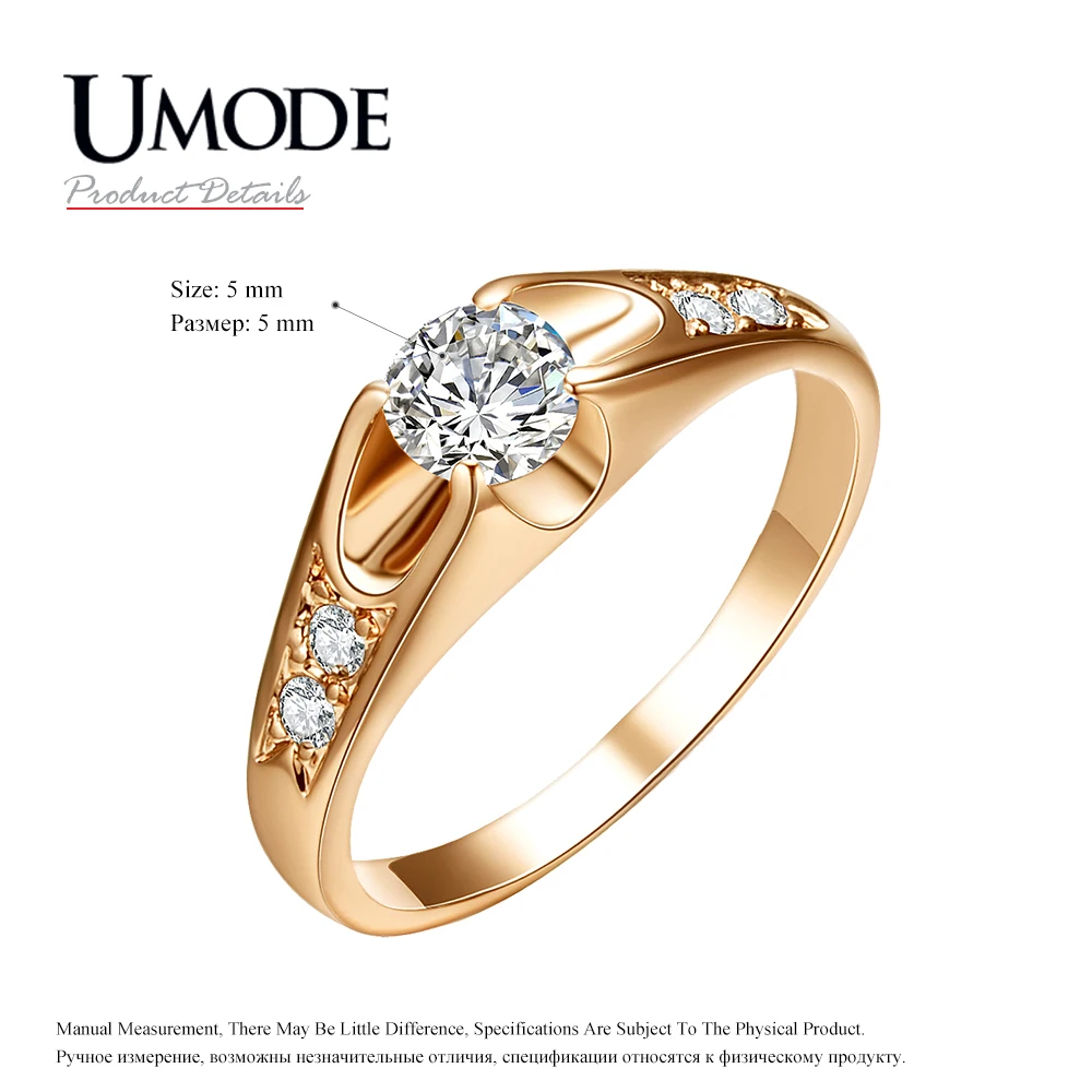 Женское Обручальное Кольцо UMODE обручальное кольцо из розового золота высшего