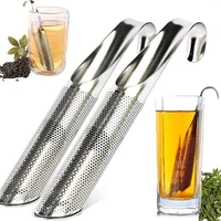 1 pc 304 stainless steel tea infuser hanging pipe type tea leaves spice strainer filter household teaware kitchen accessories
