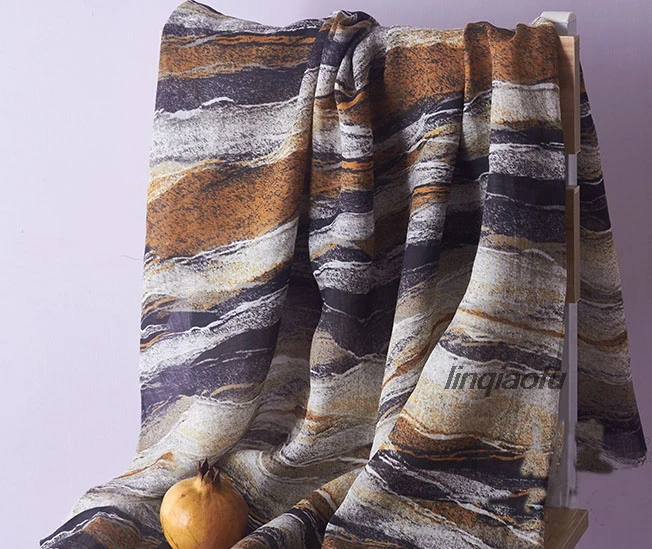 Высококачественное тонкое платье в стиле ретро из чистого рами и коричневого