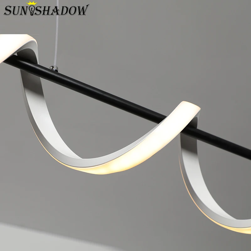 Современный светодиодный подвесной светильник белый металлический Потолочный